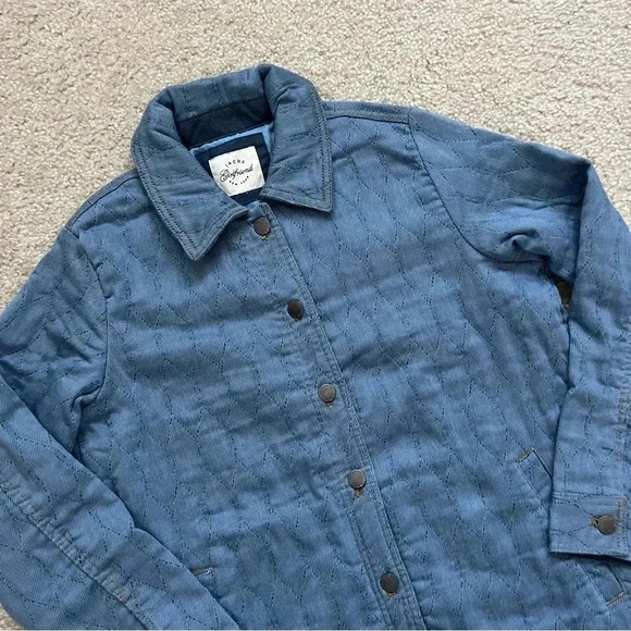Jachs Girlfriend Ladies Quilted Shirt Jacket Women Size Small Blue 1791105 NWT - Picture 5 of 15